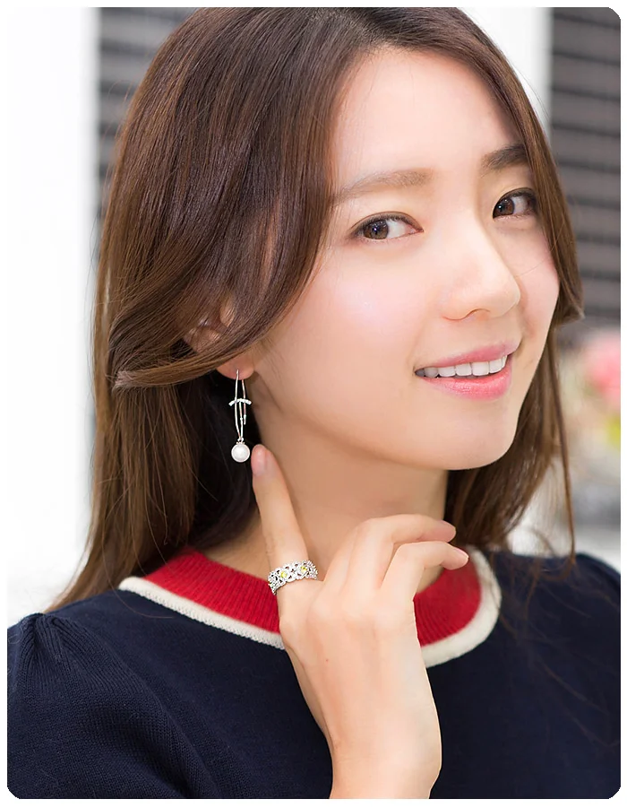 진주 큐빅 롱드롭 실버 귀걸이 은귀걸이 상세3