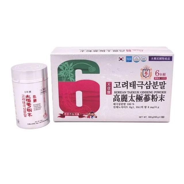 2026년 추석 명절 고려태극삼 분말 100퍼센트 100g 3병 쇼핑백 포함 선물세트