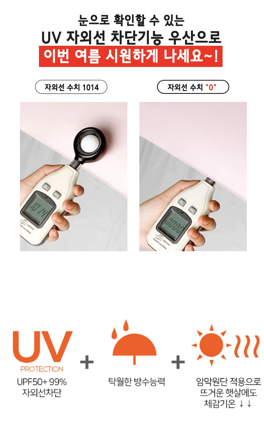 UV 파스텔 3단 양우산 접이식 자외선차단 상세3