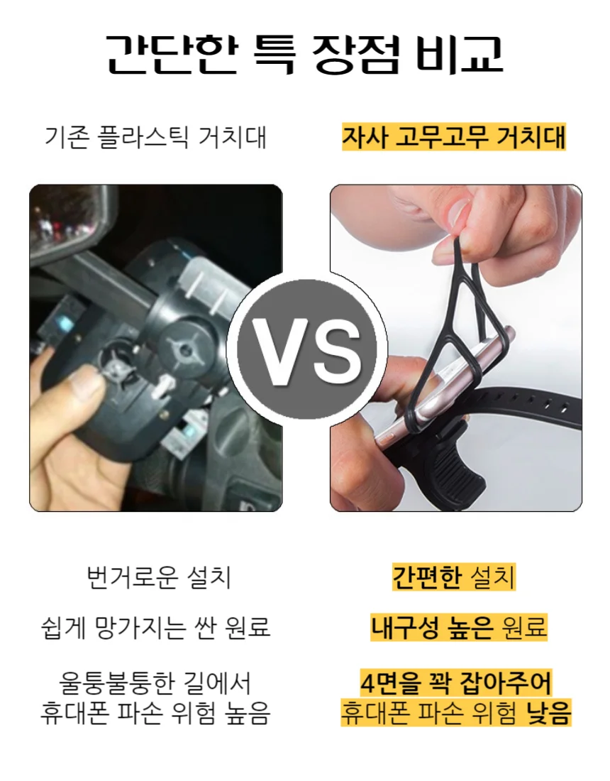 자전거 핸드폰 거치대 오토바이 폰거치대 상세5