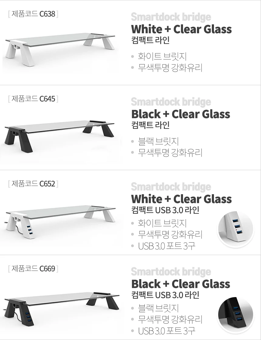 JB)스마트독 브릿지 컴팩트 USB3.0 블랙/투명 상세2