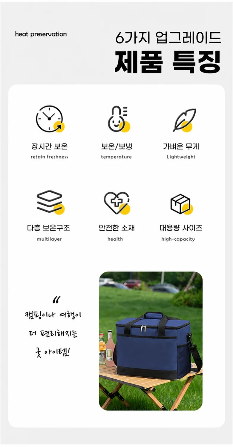 보냉가방 보냉백 대형 도시락 아이스 박스 대용량 35L 상세3