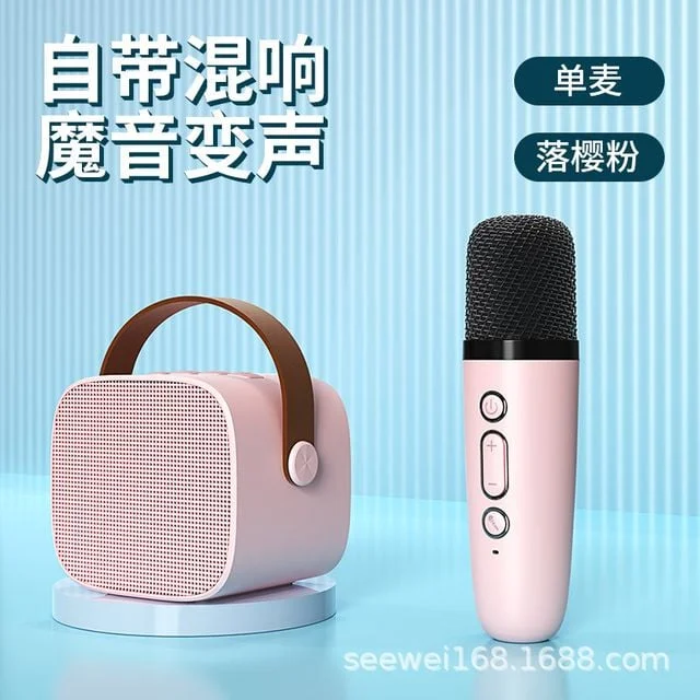 휴대용 블루투스 노래방 스피커 360도 입체음향 DSP 칩 LED 조명 상세1
