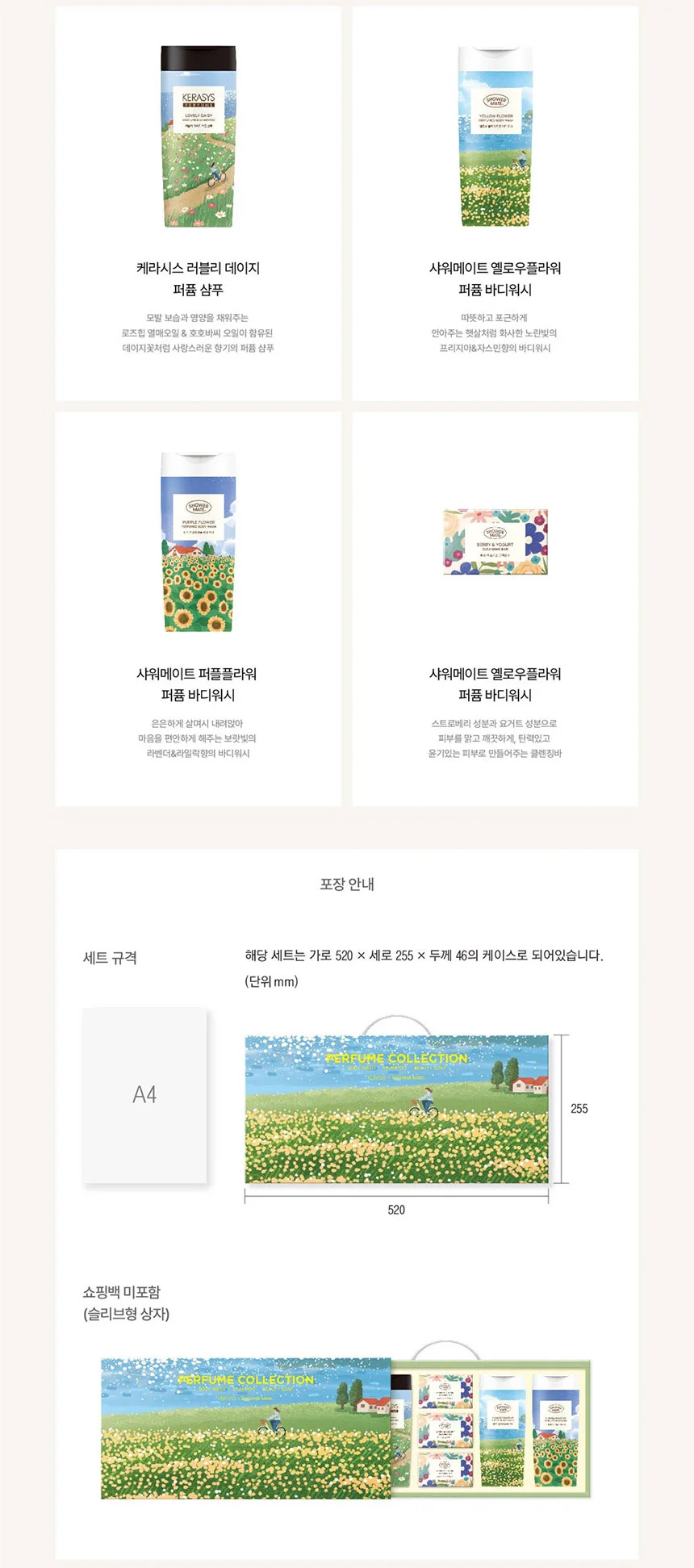 애경 케라시스 퍼퓸 18호 4개입 샴푸 바디워시 선물세트 상세3