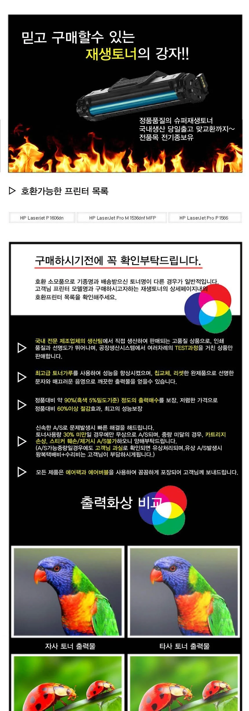 P1566 호환 흑백 재생토너 상세2