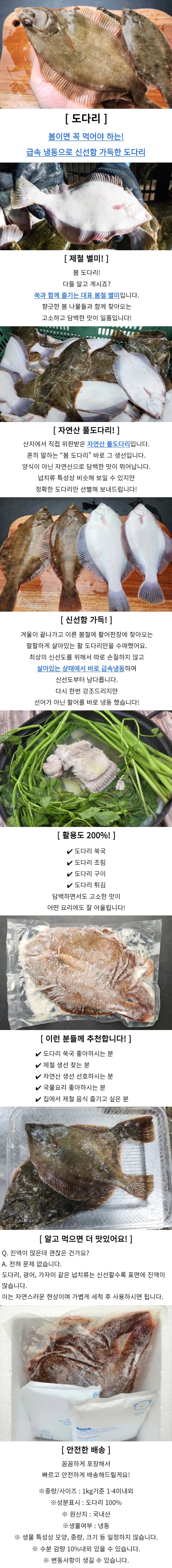 냉동 도다리 3kg 상세1