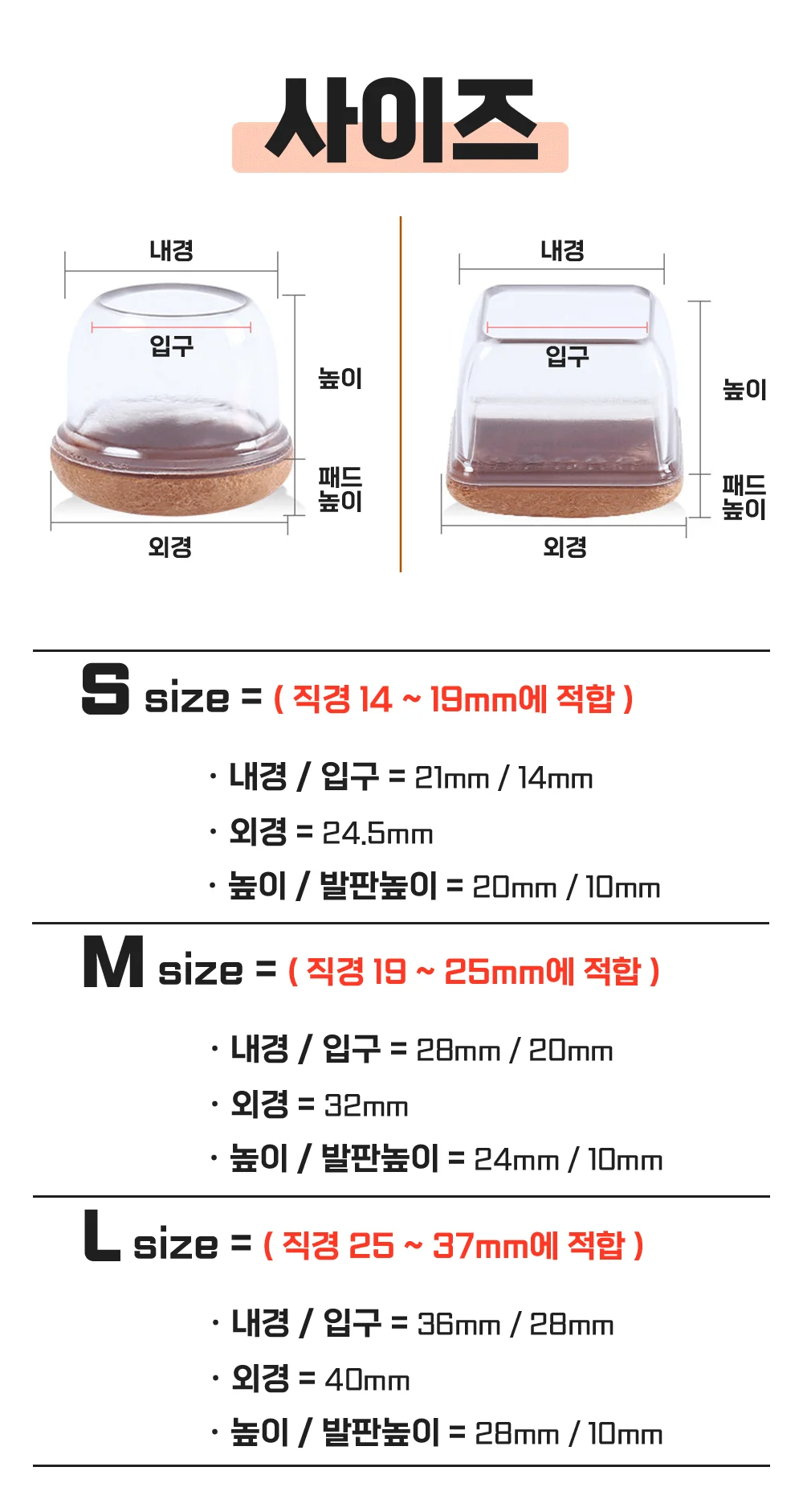 의자발커버 의자발캡 식탁발커버 식탁의자다리커버 상세5