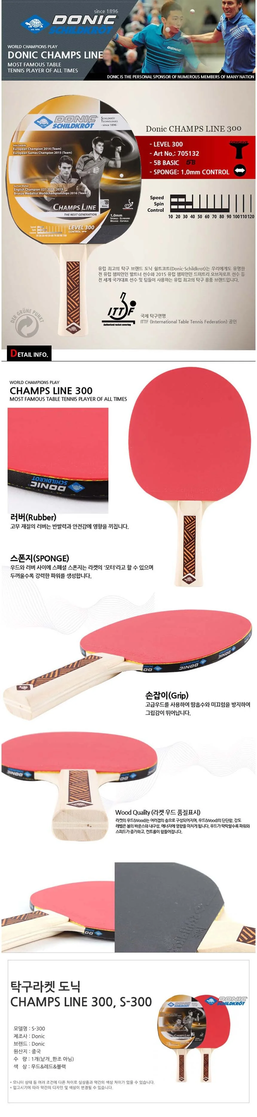 도닉 S300 슬림 1P 우드 그립 논슬립 손잡이 상세2