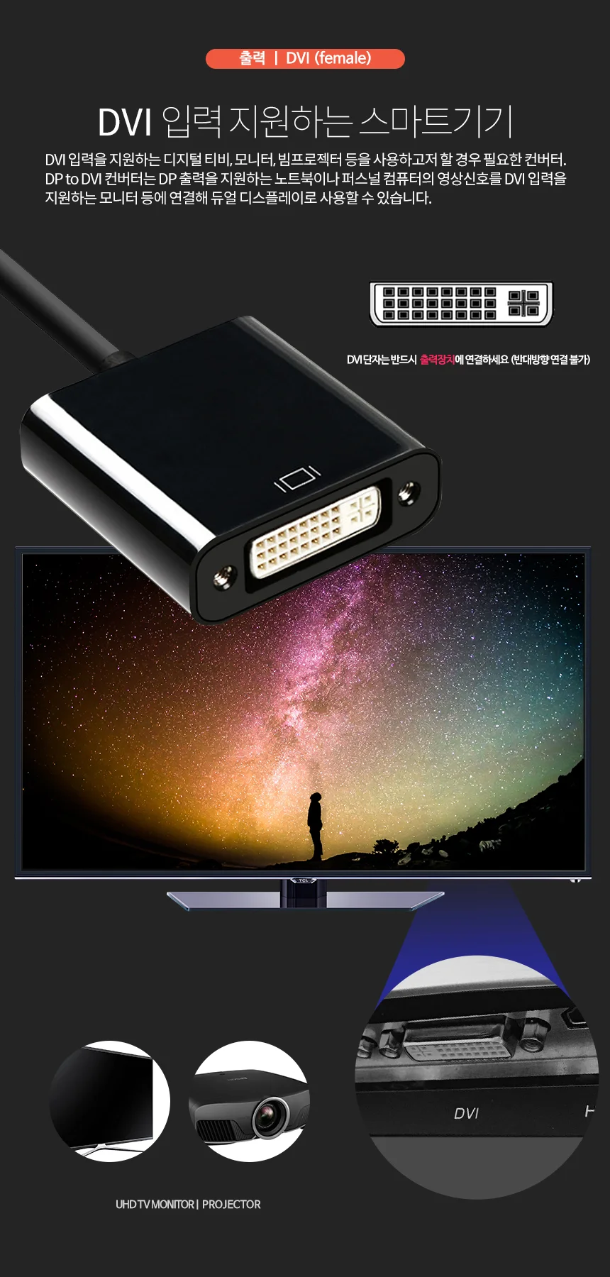 dvi DVI젠더 DPDVI DP변환 연장 변 상세5