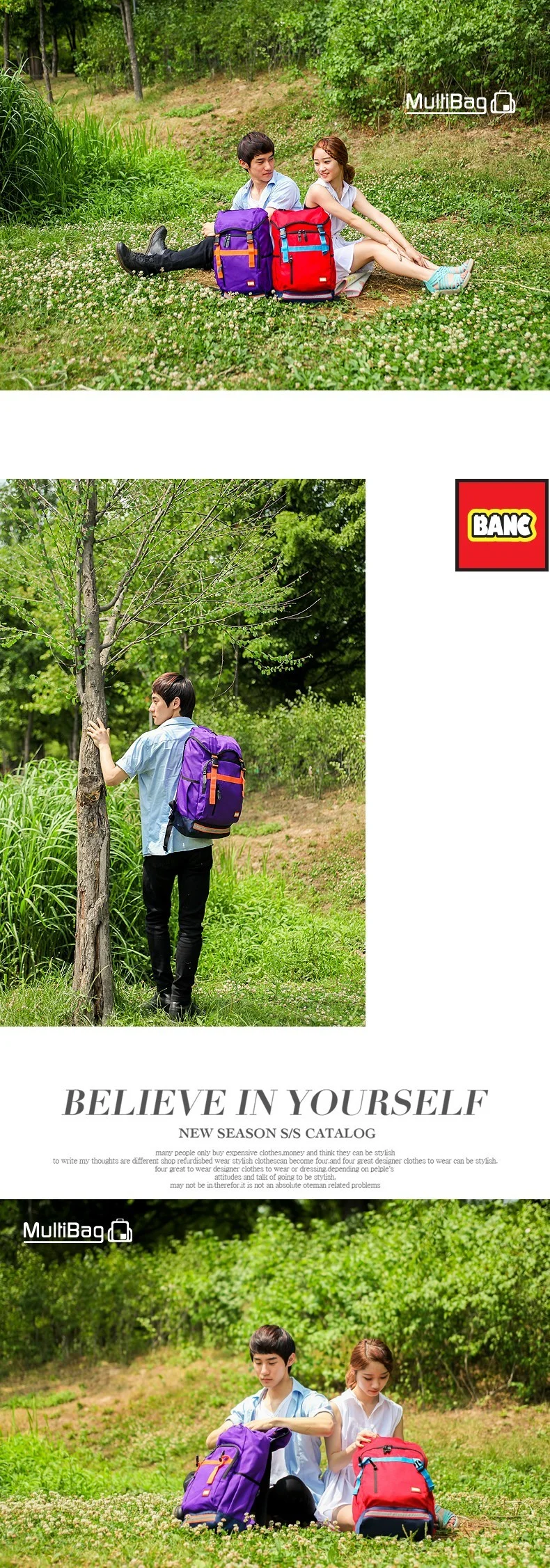 뱅크 백팩 책가방 버클 캐주얼 배낭 학생 학교 가방 상세2