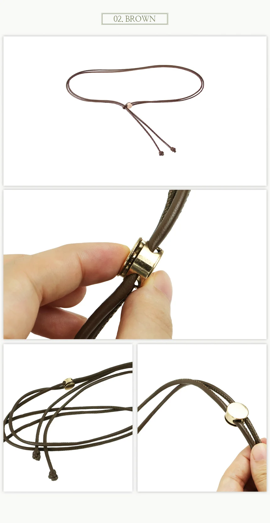 여성용 슬림 PU 가죽 얇은 벨트 블랙 상세3