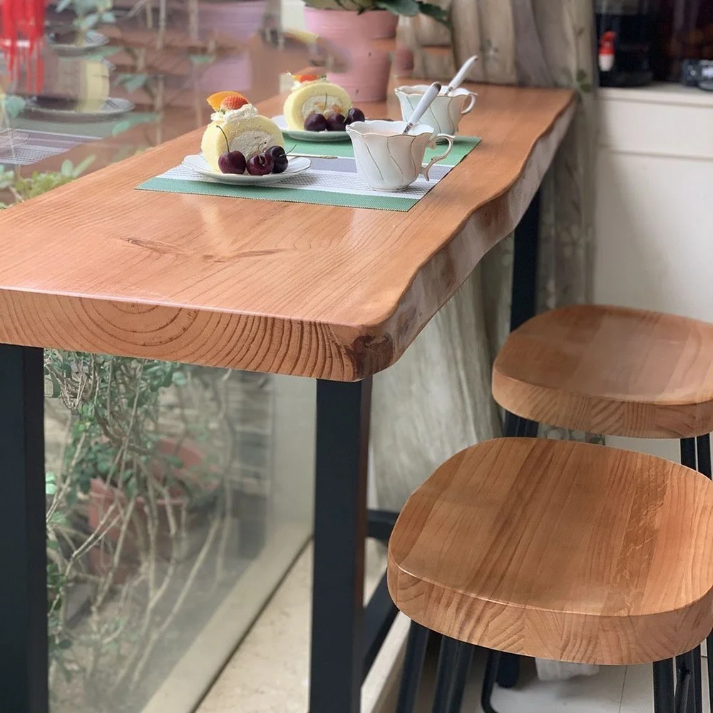 우드그레인 심플형 홈바 테이블+바 스툴(160cm*40cm*105cm)