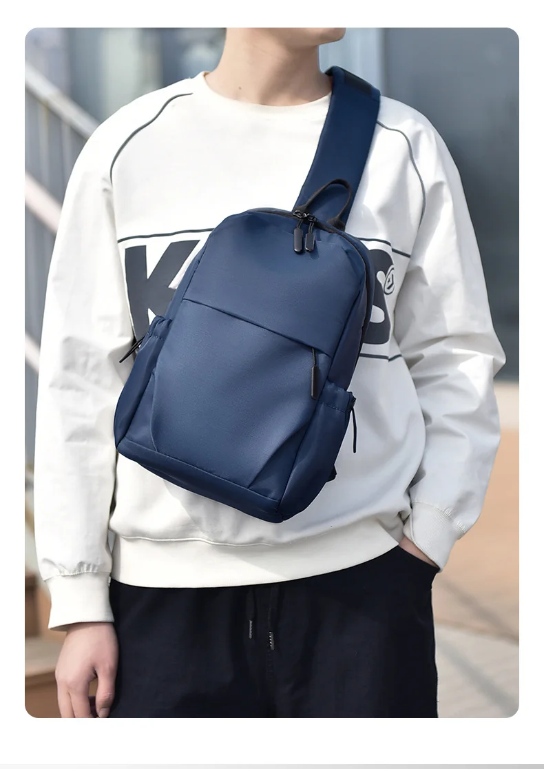 남성 크로스바디 가슴가방 대용량 캐주얼 데일리 상세3
