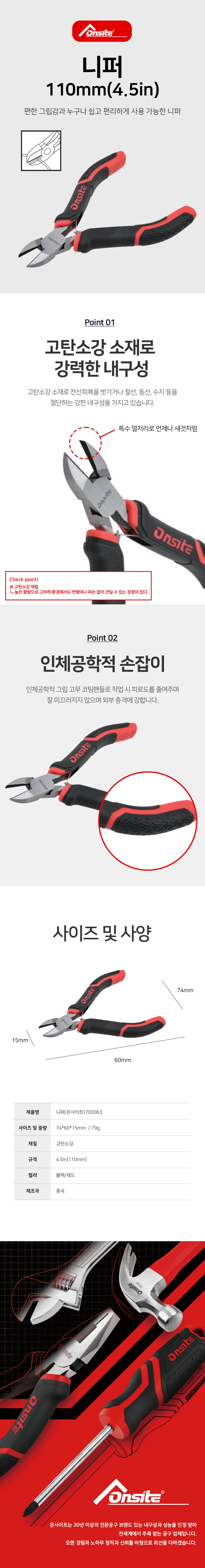 온사이트 미니니퍼 프라모델니퍼 110mm 상세1