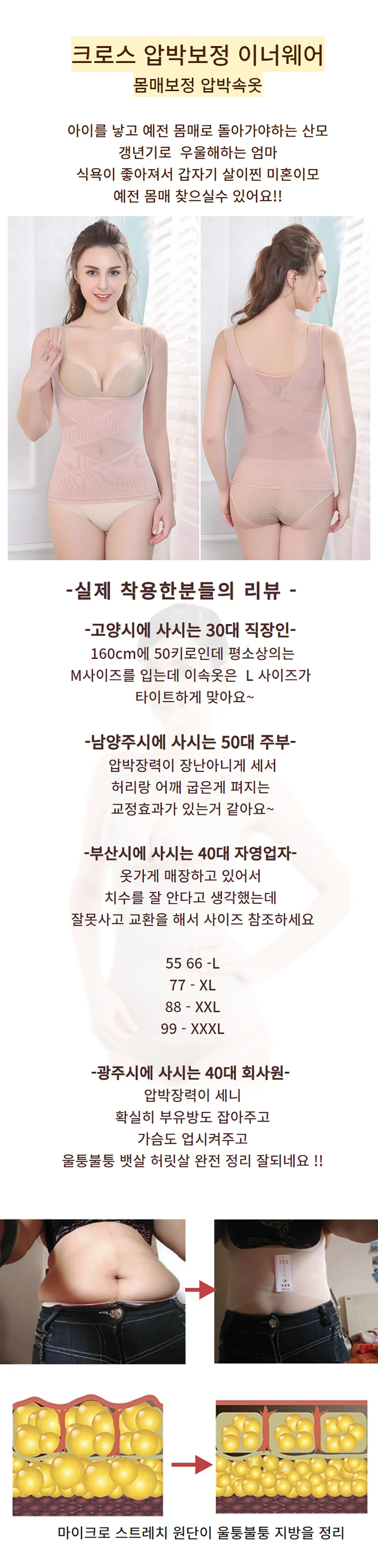 크로스보정 압박 코르셋 여성 이너웨어 IT-23044 상세1