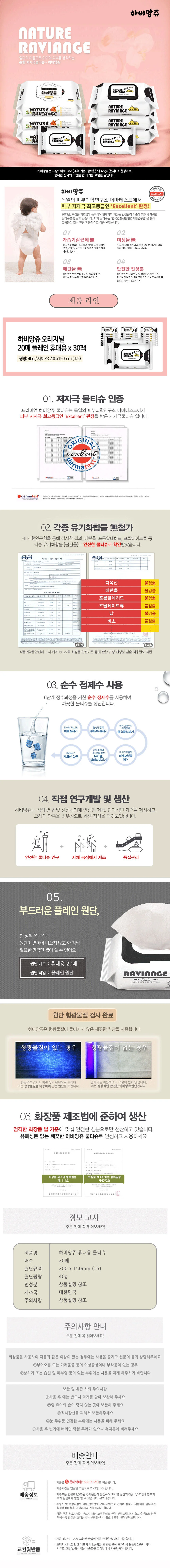일회용 미니 물티슈 20매 30개 대용량 상세1