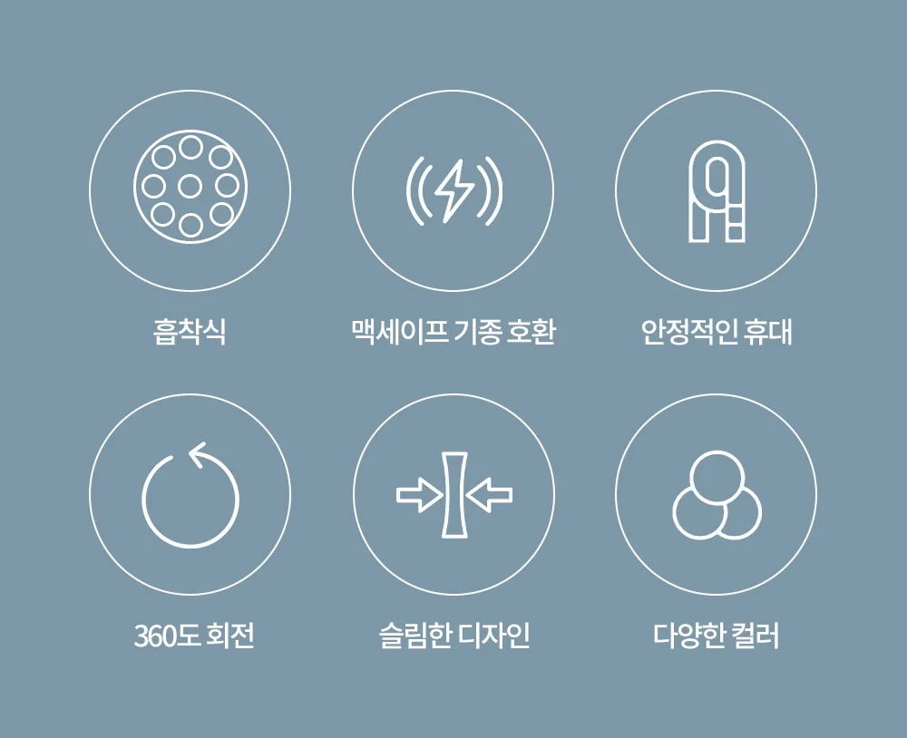 흡착 패드 자석 스마트톡 스트랩형 거치링 홀더 상세4