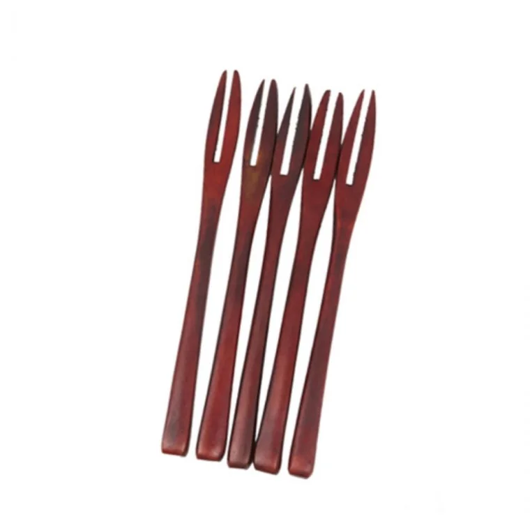 옻칠 티포크 5P 디저트포크 과일포크 다과포크