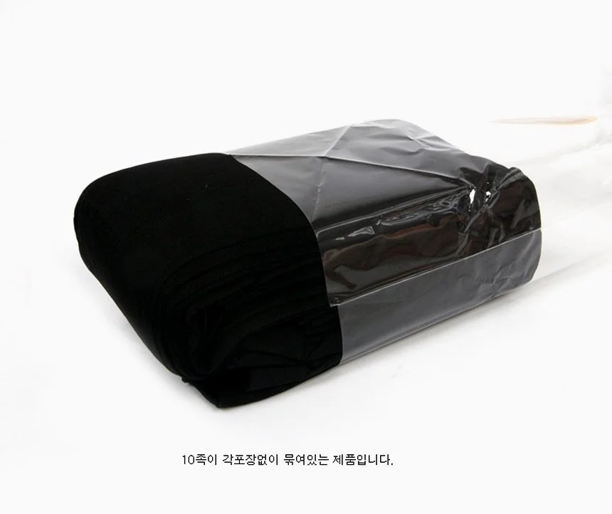 여성용 고탄력 4계절용 팬티스타킹 블랙 10개 상세3