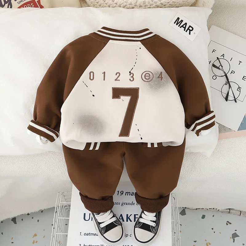 아동복 남자 어린이 봄 신상품 봄 양기 봄옷 야구복 3종 세트 상세5