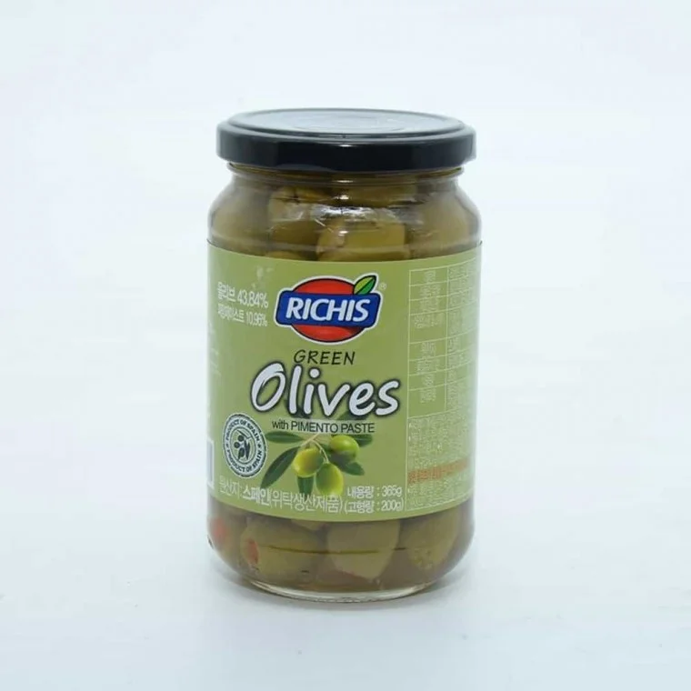 리치스 그린올리브 홀 365g 초록올리브 씨없는올리브 초록색올리브