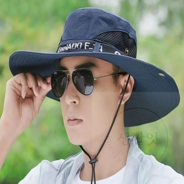 자외선차단 모자 네이비 캠핑모자 벙거지모자 남자버킷햇 햇모자 챙넓은모자