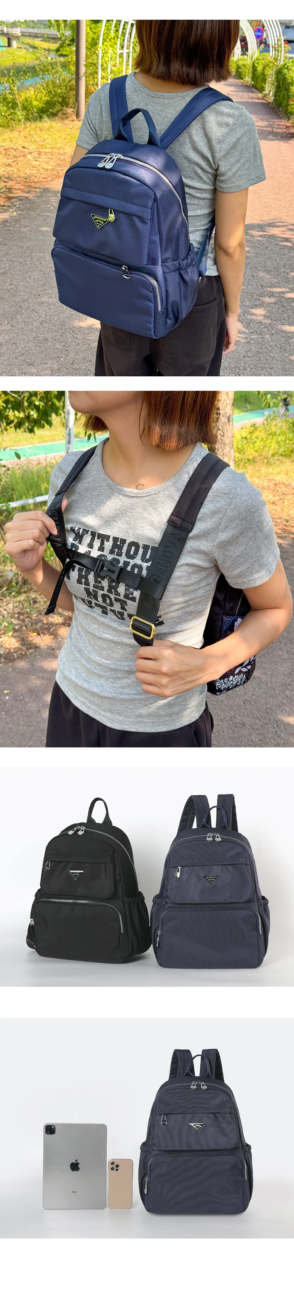여성 캐주얼 데일리 백팩 직장인 가방 상세4