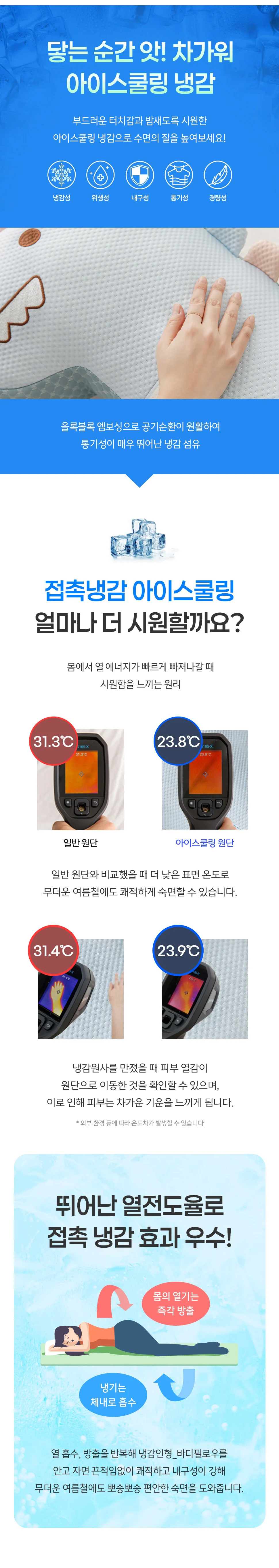 여름 자취방 인테리어 공룡 냉감 쿨링 베개 바디필로우 세트 상세3