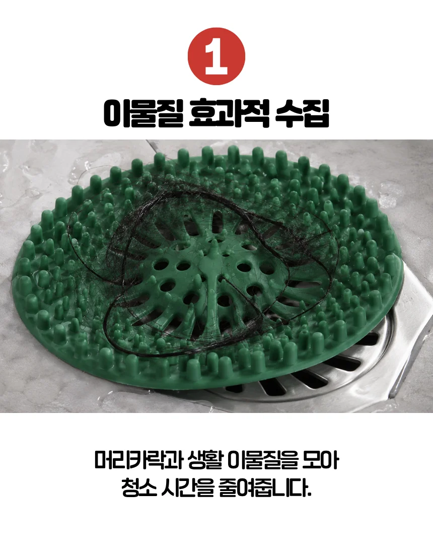 배수구 이물질 차단 덮개 돌기형 거름망 1P 상세4