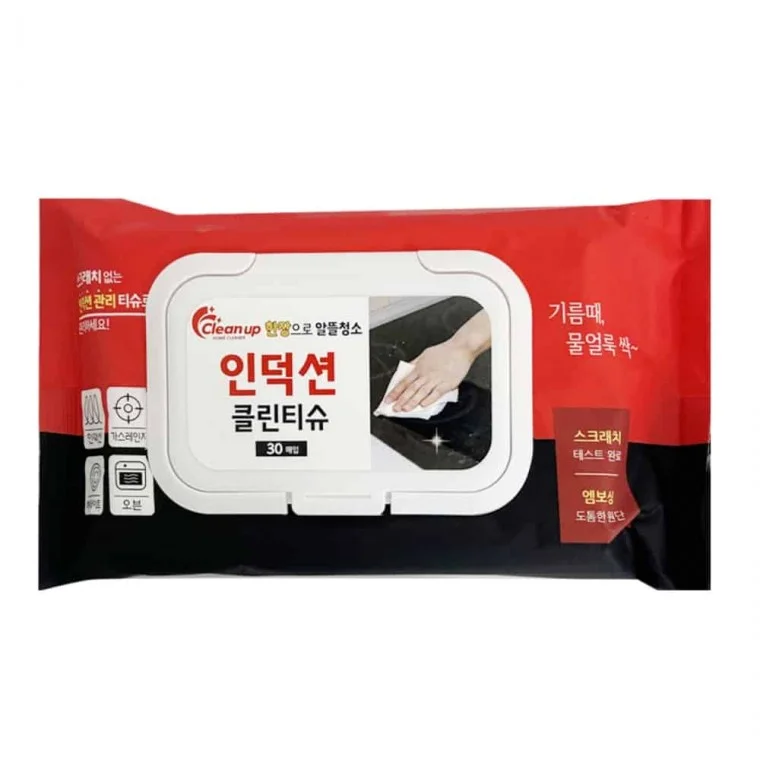 인덕션 클린티슈 30매 에어프라이기청소 기름때제거 인덕션청소티슈 오븐청소