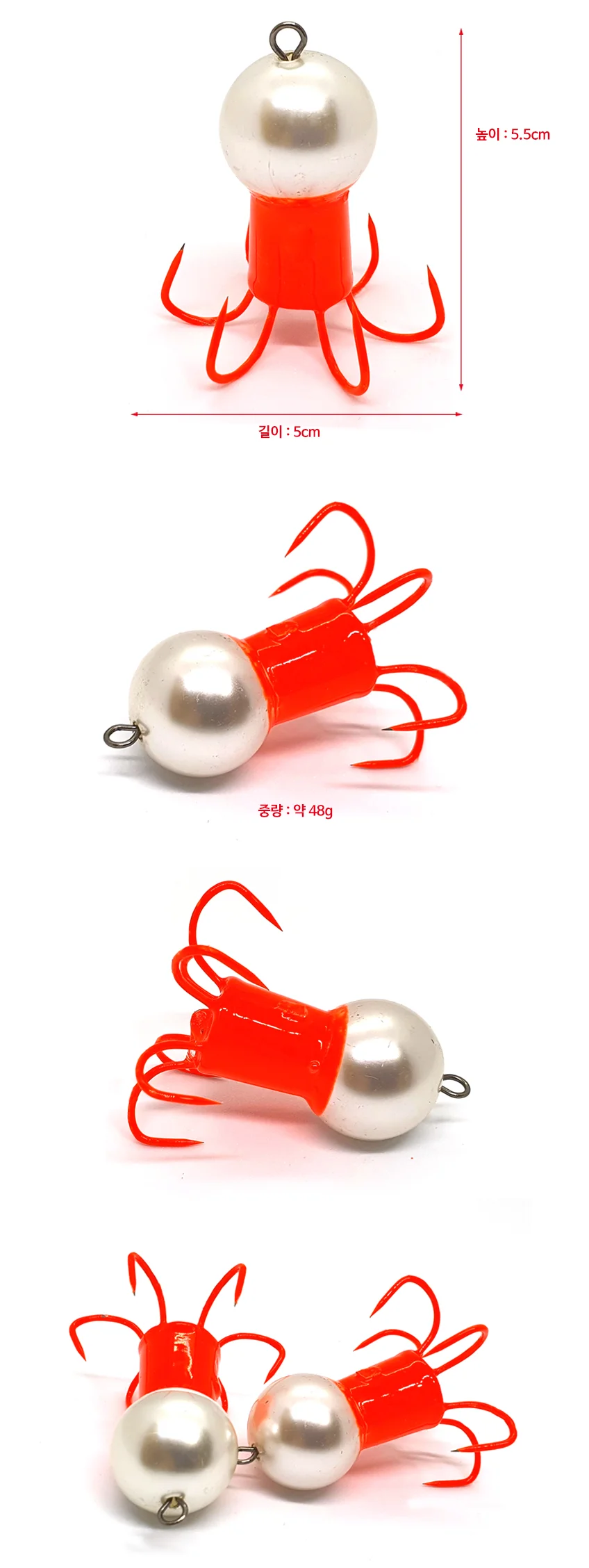 쭈꾸미볼 낚시용 미끼 6개입 갑오징어 문어채비 상세4