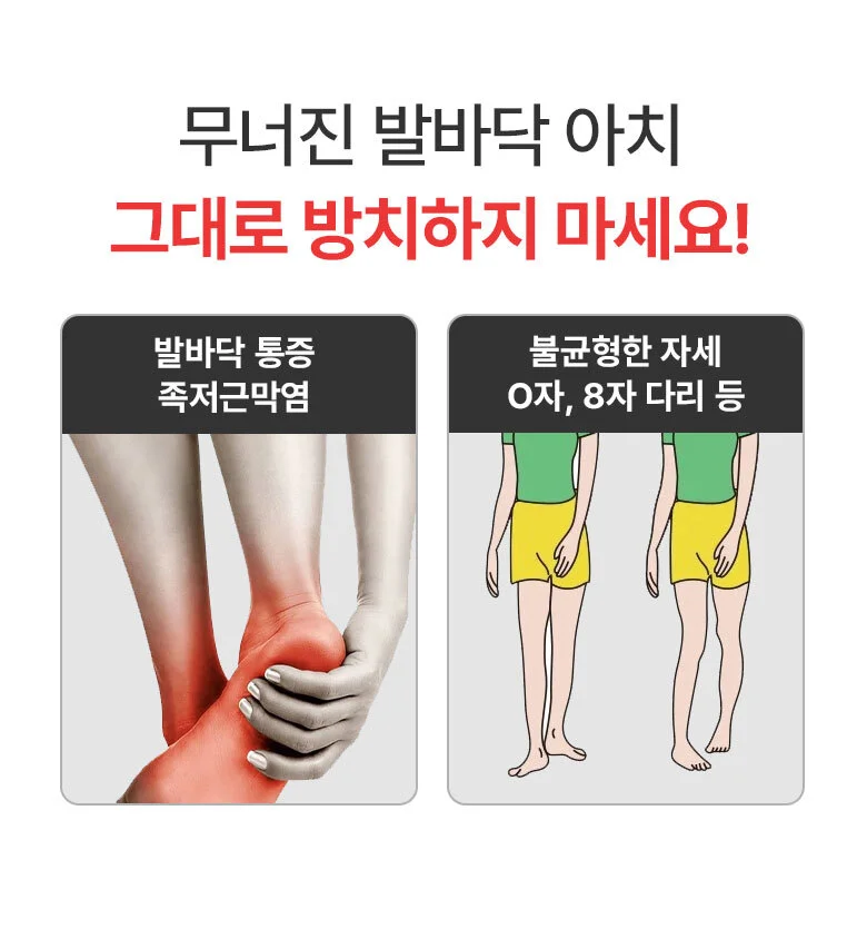 발바닥아치 깔창 아치형 아치보호 발바닥패드 상세2