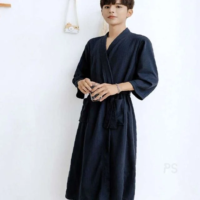 목욕가운 네이비 골프가운 수면가운
