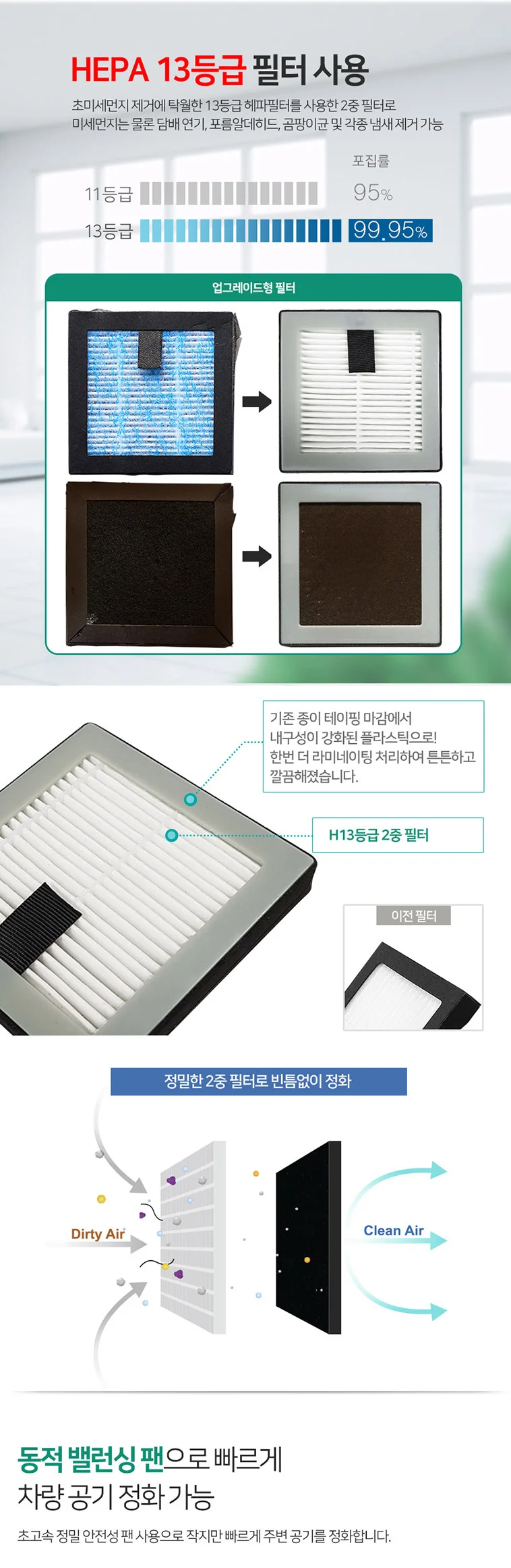 공기청정기필터 헤파필터 아이스캡 필터 NRCV-01 상세1
