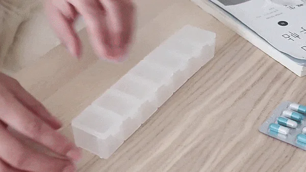 반투명 휴대용 분리 결합 알약 케이스 약통 약보관함 상세1