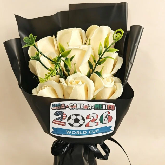 2026년 미국 캐나다 멕시코 월드컵 부케 완제품 영생 모의 비누꽃 520 어머니날 상세2