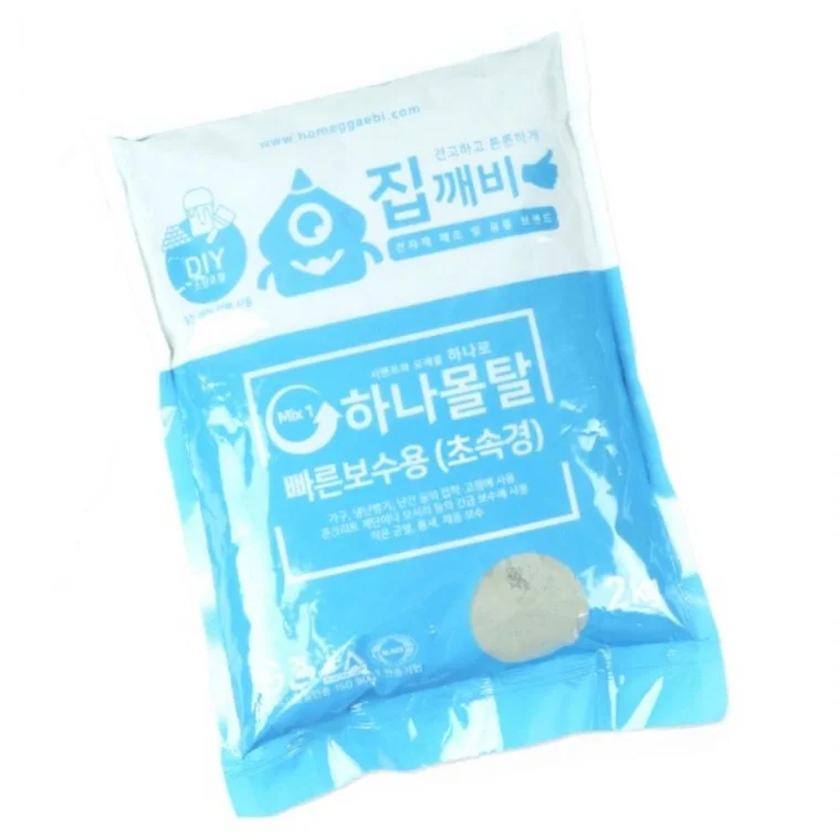 빠른보수용 초속경 몰탈 2kg 인테리어 틈새방수제 레진몰탈 누수보수제 크랙보수