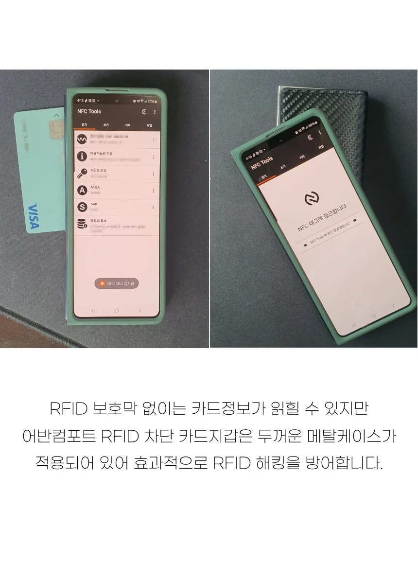 RFID차단 카드지갑 안티스키밍 해외여행지갑 여행용지갑 RFID지갑 상세3