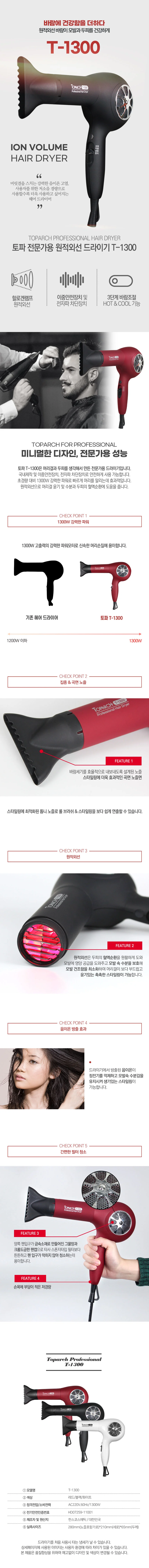 헤어 드라이기 미용실 가정 머리 건조 드라이어 블랙 상세2