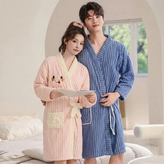 골지 극세사 샤워가운 1008404 도톰 EL 타올가운 가운 사우나가운 커플가운 목욕가운 여자가운