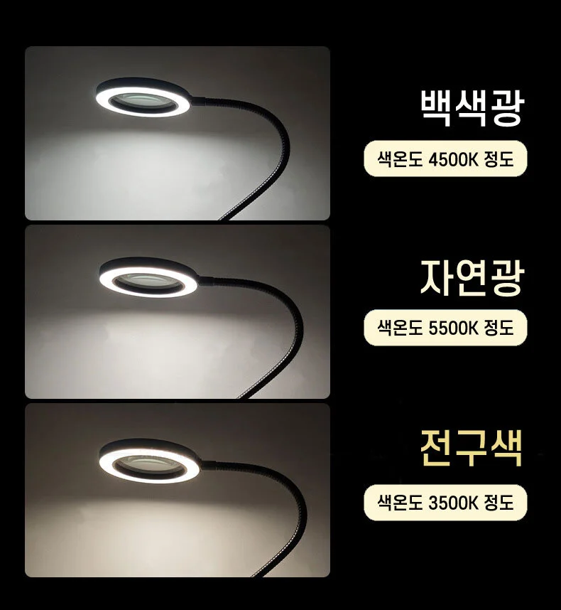 LED 돋보기 확대경 독서용 작업용 조명 상세4