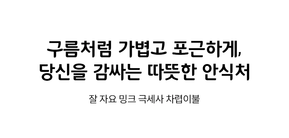 굿나잇 10mm 밍크 극세사 리버시블 차렵이불패드세트 SS Q 상세2