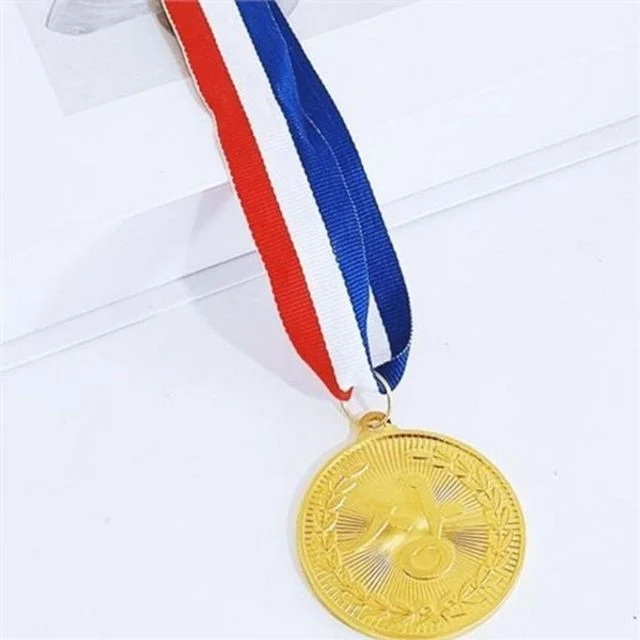 금메달 5x40cm 운동회 어린이 스포츠 참가상 단체 기념 목걸이 이벤트 파티 소품 직물