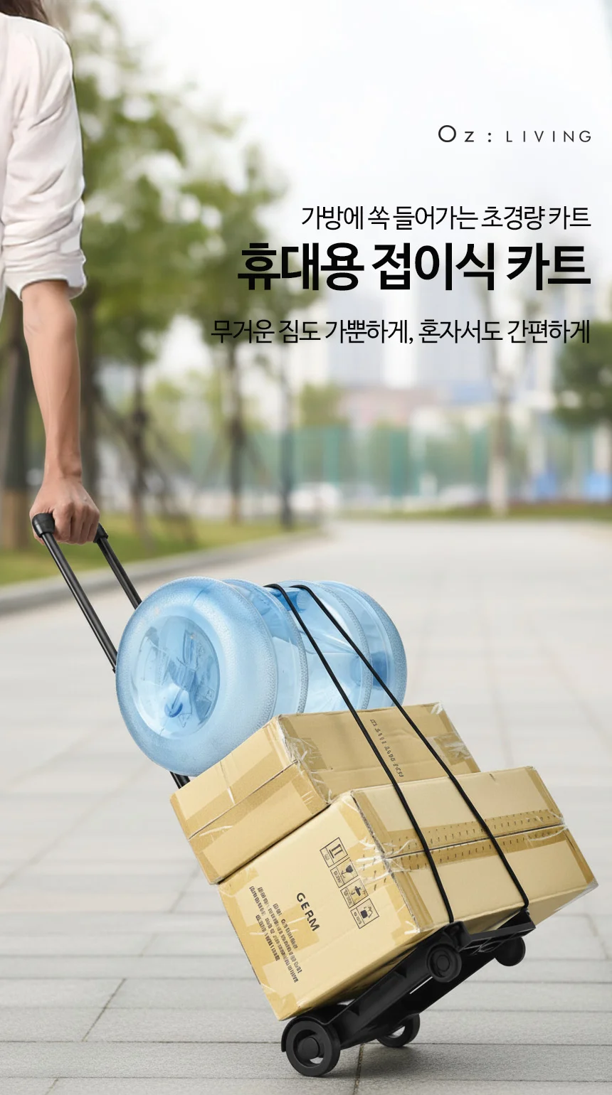 휴대용 접이식 핸드카트 쇼핑카트 폴딩카트 시장 카트 상세3
