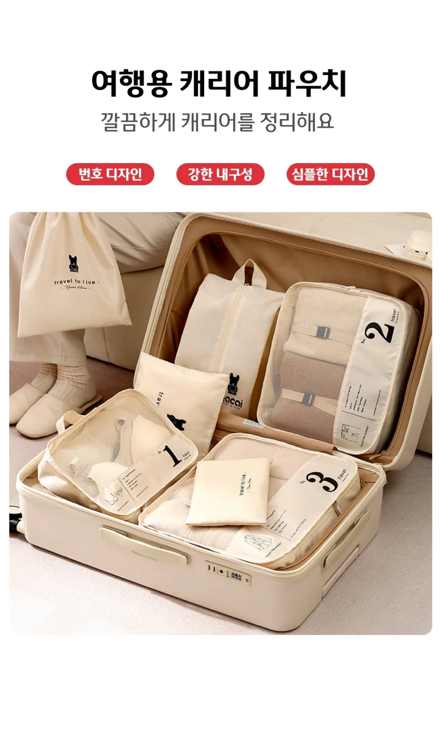 넘버스 여행 캐리어 파우치 정리백 상세1