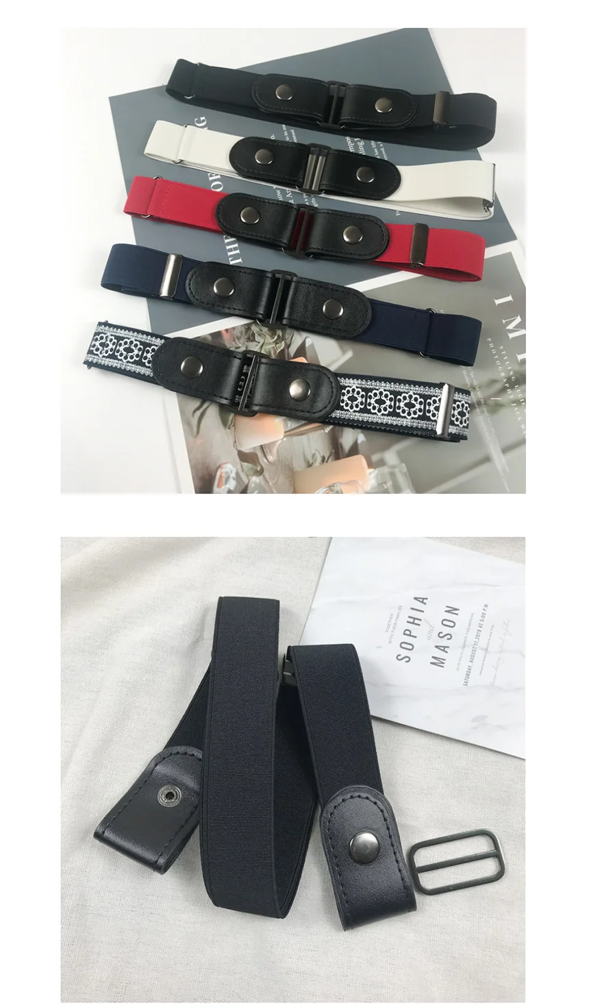 프리벨트 네이비 캐주얼벨트 남성용벨트 상세4