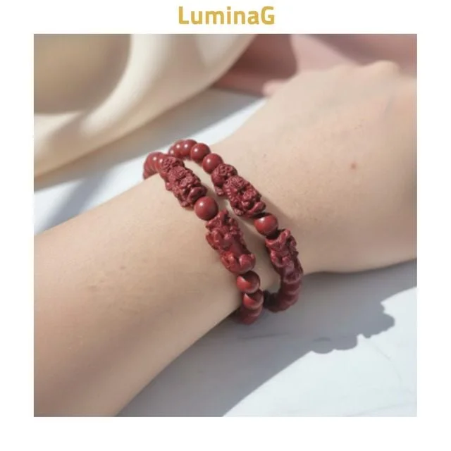 팔찌 진사 비휴 소원성취 재물 행운 액막이 액운차단 부적 6mm 은색 1p 외출