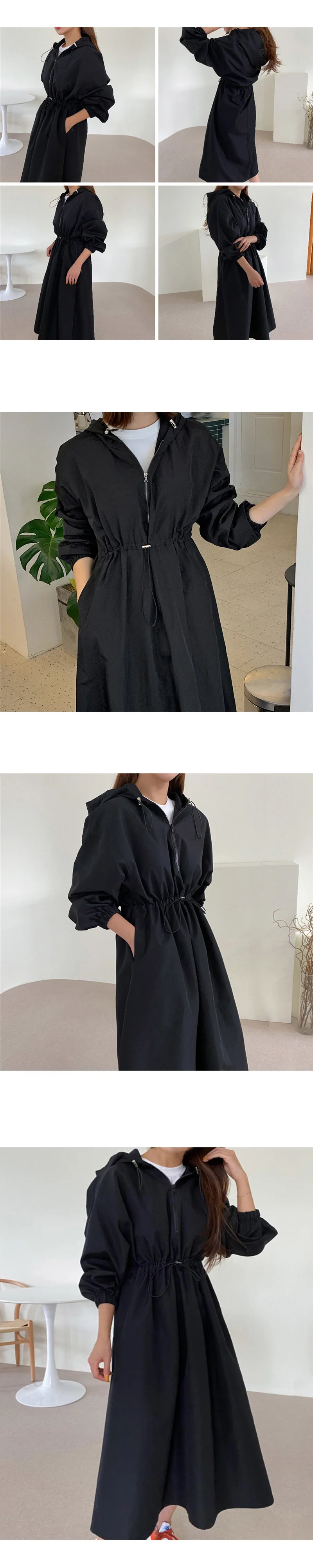 KPP 8867 여자스트랩 아노락 후드롱원피스 상세2