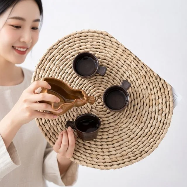 라탄 원형 테이블매트