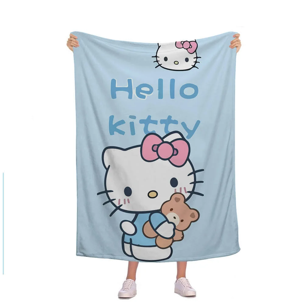 3D 신제품 Hellokitty 케티캣 산리오 담요 담요 아마존 신상품 크로스보더 플란넬 상세5